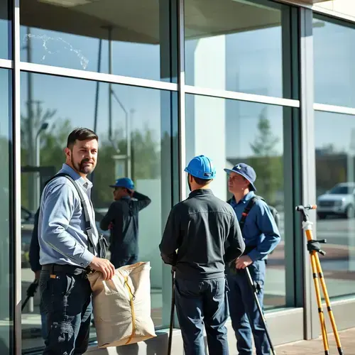 Oriental Window Cleaners team at work