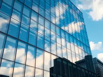 Modern commercial building with clean glass facade
