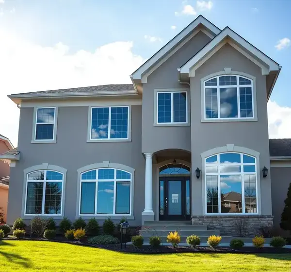 Residential window cleaning result - before and after